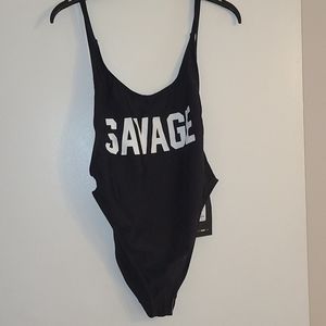 Black one piece swimsuit